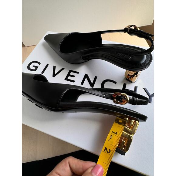 givenchy BLACK classic  G CUBE SLINGBACK PUMP size 35 - Picture 6 of 15